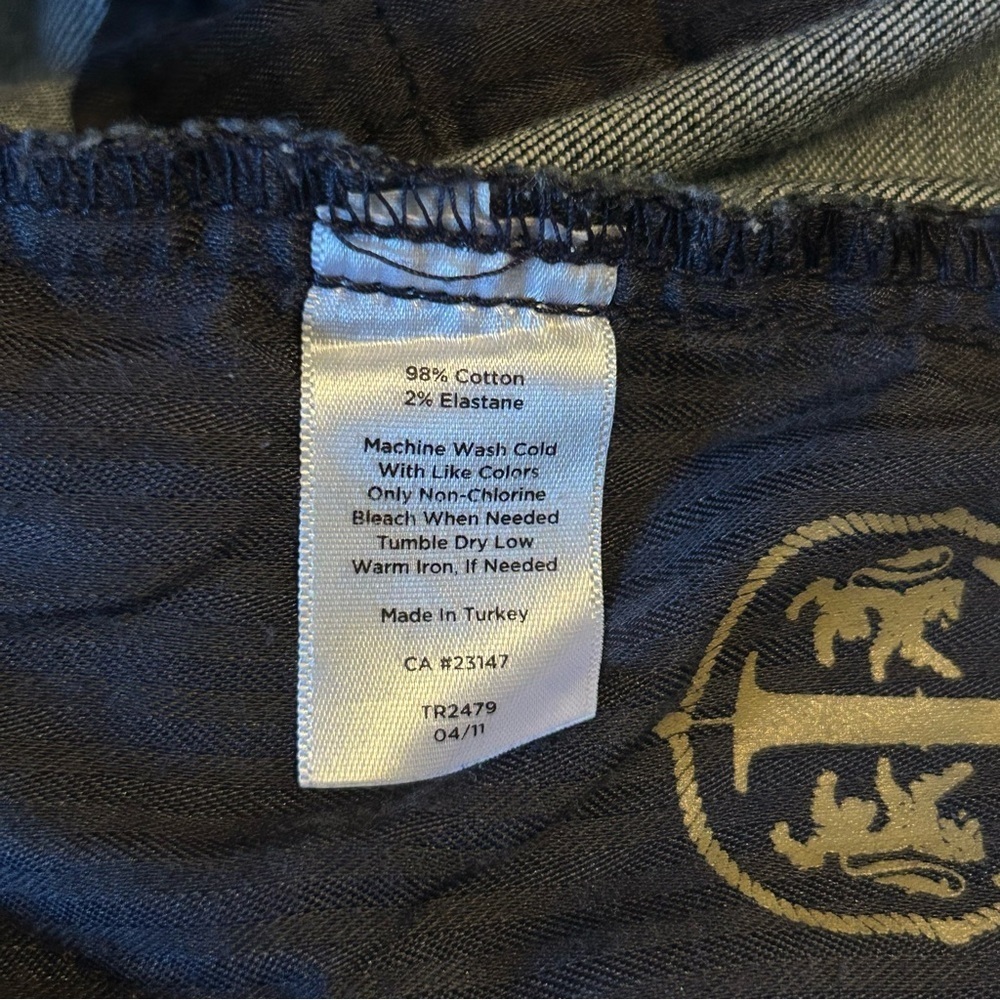Talbots Jeans Modern Slim Fit Womens Size 14/32 Dark Wash Tapered Leg Denim - Picture 5 of 10